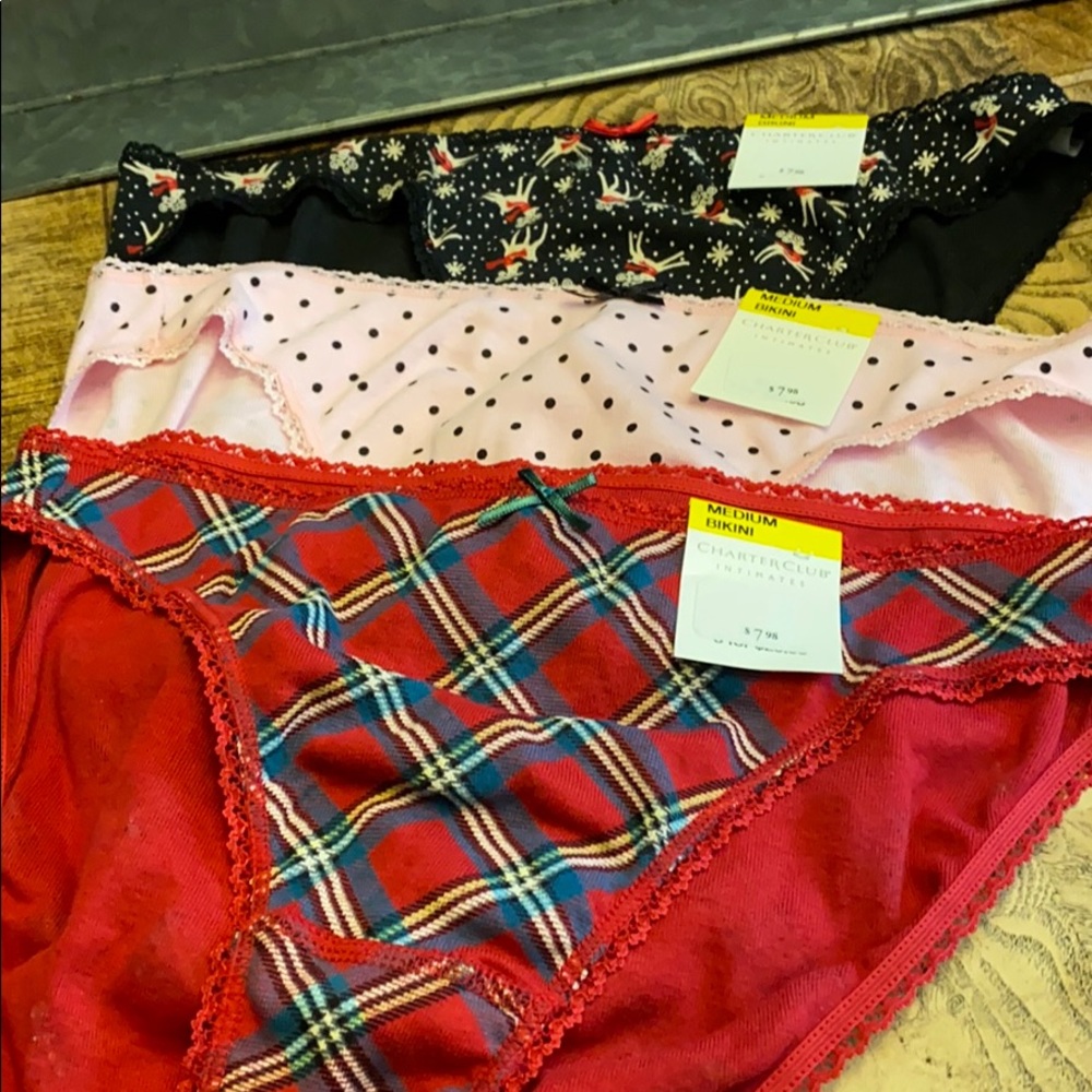 Three pair of Carter club size medium panties
